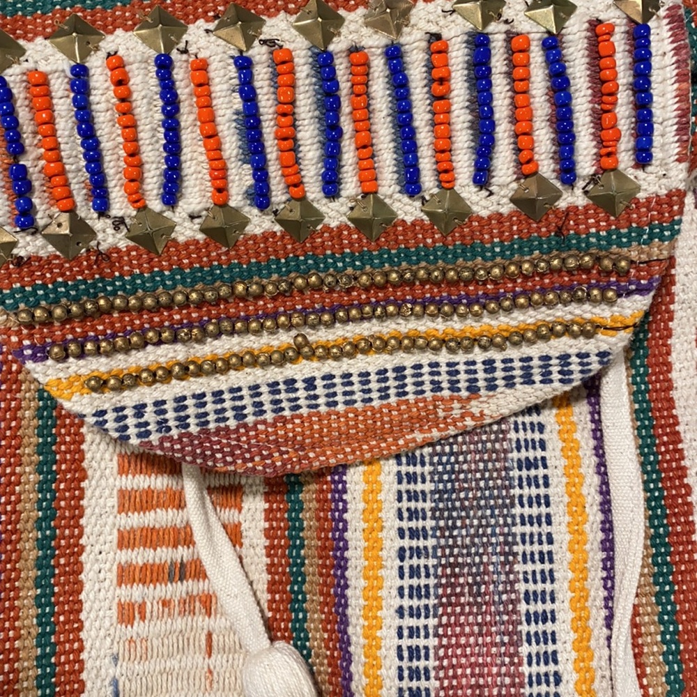 Boho Backpack With Drawstring And Flap Closure New - image 5